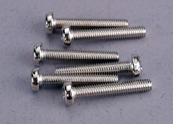 Screws, 3 x 18mm Roundhead  (6)